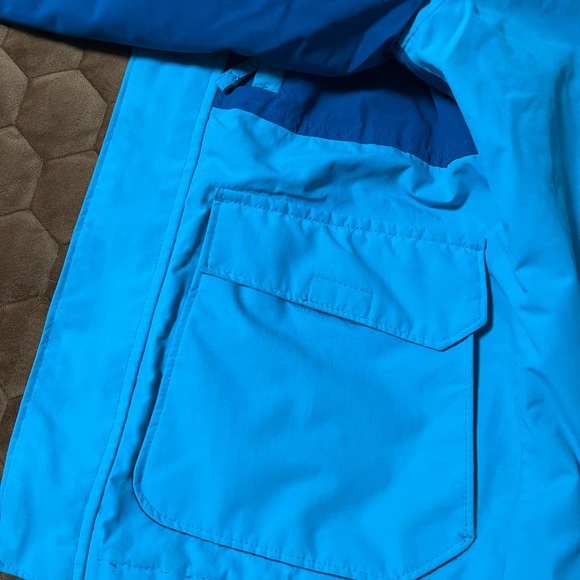 Lands' End Kids' Medium Size 8 Two-Tone Blue Waterproof Raincoat Winter - Picture 12 of 14